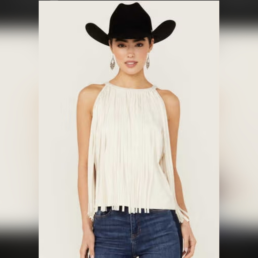 Idyllwind-  Madie Faux Suede Fringe Tank - Picture 6 of 9